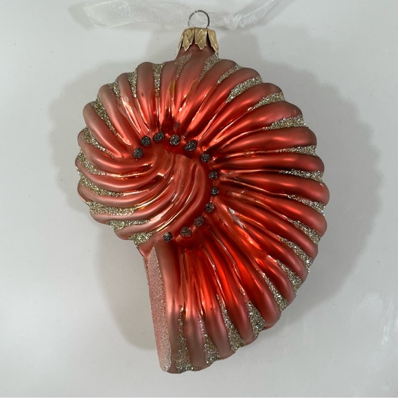CONCH SHELL Glass Ornament Home Decor Poland NORDSTROM HOME Year Around - Picture 7 of 8